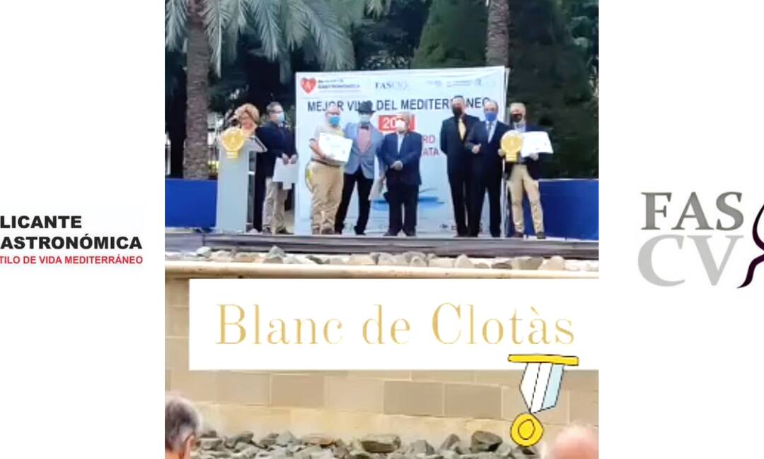 Blanc de Clotàs 2020: medalla de oro en el 1er Concurso de Vinos del Mediterráneo
