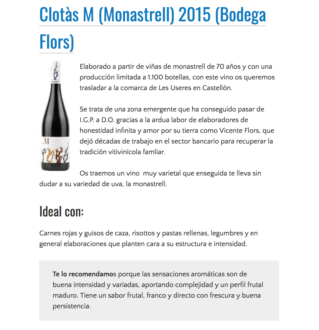 Clotàs M 2015 seleccionado por VinObjetivo